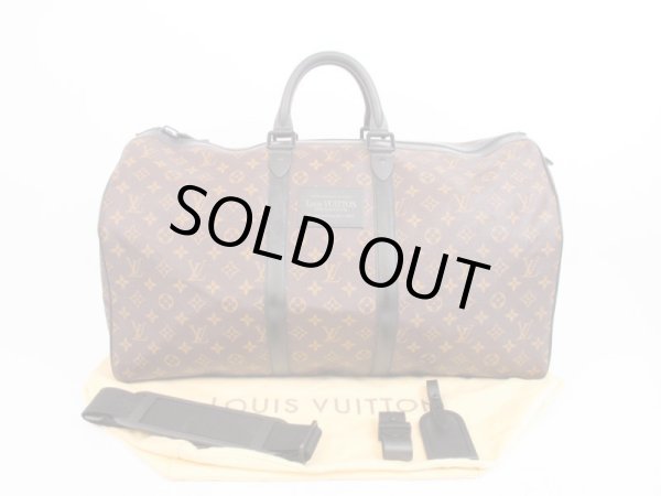 Photo1: LOUIS VUITTON Monogram Waterproof Gym Bag Keepall 55 Bandouliere #4198