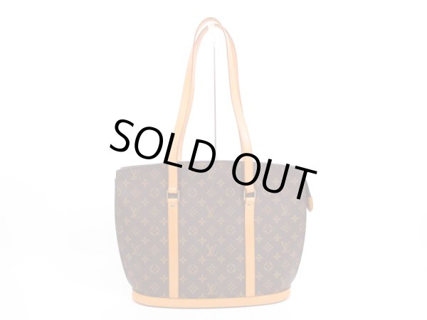 Photo1: LOUIS VUITTON Monogram Leather Brown Tote&Shoppers Bag Babylone #4200