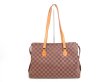 Photo1: LOUIS VUITTON Damier Leather Brown Tote Bag Columbine 100th Limited #4201