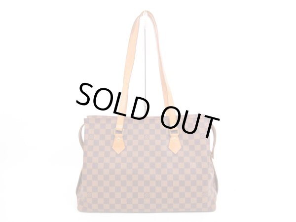 Photo1: LOUIS VUITTON Damier Leather Brown Tote Bag Columbine 100th Limited #4201