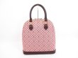 Photo2: LOUIS VUITTON Monogram Mini Canvas Red Hand Bag Purse Alma Haut #4203