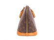 Photo3: LOUIS VUITTON Monogram Leather Brown Hand Bag Purse Alma #4208