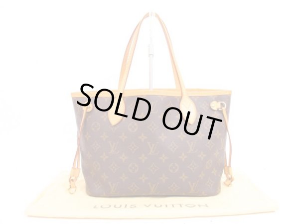 Photo1: LOUIS VUITTON Monogram Leather Brown Hand Bag Purse Neverfull PM #4215