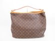 Photo2: LOUIS VUITTON Monogram Leather Brown Shoulder Bag Hobo Delightful GM #4216