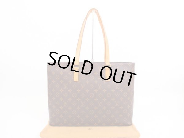 Photo1: LOUIS VUITTON Monogram Leather Brown Tote&Shoppers Bag Luco #4225