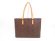 Photo2: LOUIS VUITTON Monogram Leather Brown Tote&Shoppers Bag Luco #4225