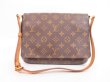 Photo1: LOUIS VUITTON Monogram Leather Brown Shoulder Bag Musette Tango Short #4232