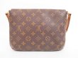 Photo2: LOUIS VUITTON Monogram Leather Brown Shoulder Bag Musette Tango Short #4232