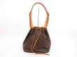 Photo1: LOUIS VUITTON Monogram Leather Brown Shoulder Bag Purse Petite Noe #4240