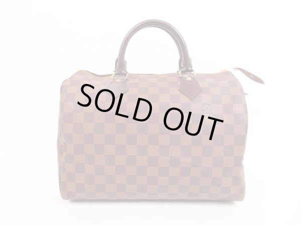 Photo1: LOUIS VUITTON Damier Leather Brown Hand Bag Purse Speedy30 #4241