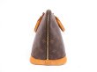 Photo3: LOUIS VUITTON Monogram Leather Brown Hand Bag Purse Alma #4246