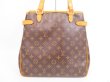 Photo2: LOUIS VUITTON Monogram Leather Brown Tote Bag Batignolles Vertical #4270