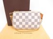 Photo1: LOUIS VUITTON Azur Leather White Chain Pouch Accessories Pouch #4285