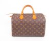 Photo1: LOUIS VUITTON Monogram Leather Brown Hand Bag Purse Speedy30 #4287