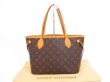 Photo1: LOUIS VUITTON Monogram Leather Brown Hand Bag Purse Neverfull PM #4290