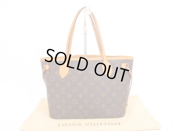 Photo1: LOUIS VUITTON Monogram Leather Brown Hand Bag Purse Neverfull PM #4290