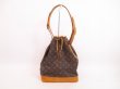 Photo1: LOUIS VUITTON Monogram Leather Brown Shoulder Bag Purse Noe #4291