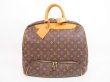 Photo1: LOUIS VUITTON Monogram Leather Brown Duffle Bag Boston Bag Hand Bag Evasion #4300