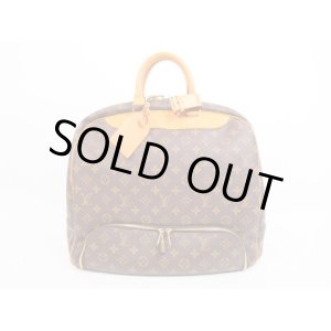 Photo: LOUIS VUITTON Monogram Leather Brown Duffle Bag Boston Bag Hand Bag Evasion #4300