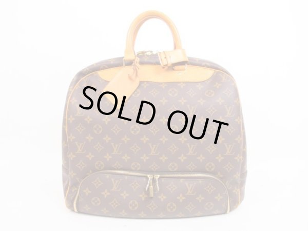 Photo1: LOUIS VUITTON Monogram Leather Brown Duffle Bag Boston Bag Hand Bag Evasion #4300