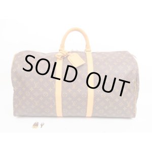 Photo: LOUIS VUITTON Monogram Leather Brown Duffle Bag Keepall 55 #4302