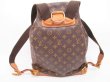 Photo2: LOUIS VUITTON Monogram Leather Brown Backpack Bag Montsouris GM #4323