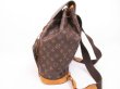 Photo4: LOUIS VUITTON Monogram Leather Brown Backpack Bag Montsouris GM #4323