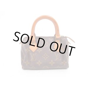 Photo: LOUIS VUITTON Monogram Leather Brown Hand Bag Purse Mini Speedy #4324