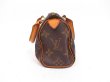 Photo3: LOUIS VUITTON Monogram Leather Brown Hand Bag Purse Mini Speedy #4324