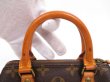 Photo7: LOUIS VUITTON Monogram Leather Brown Hand Bag Purse Mini Speedy #4324