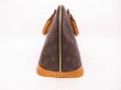 Photo3: LOUIS VUITTON Monogram Leather Brown Hand Bag Purse Alma #4330