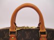 Photo7: LOUIS VUITTON Monogram Leather Brown Hand Bag Purse Alma #4330