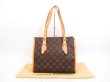 Photo1: LOUIS VUITTON Monogram Leather Brown Tote&Shopper Bag Popincourt Haut #4332