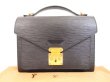 Photo1: LOUIS VUITTON Epi Leather Black Hand Bag Purse Monceau #4333