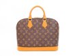 Photo2: LOUIS VUITTON Monogram Leather Brown Hand Bag Purse Alma #4343