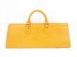 Photo2: LOUIS VUITTON Epi Leather Yellow Hand Bag Purse Sac Triangle #4344