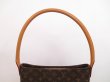 Photo11: LOUIS VUITTON Monogram Leather Brown Shoulder Bag Looping GM #4350