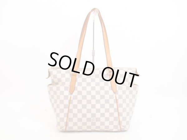 Photo1: LOUIS VUITTON Azur Leather White Tote&Shoppers Bag Totally PM #4356