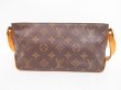 Photo2: LOUIS VUITTON Monogram Leather Brown Cross-body Bag Purse Trotteur #4357