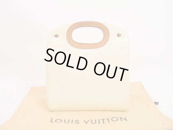 Photo1: LOUIS VUITTON Vernis Patent Leather Ivory Hand Bag Maple Drive #4359