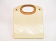 Photo2: LOUIS VUITTON Vernis Patent Leather Ivory Hand Bag Maple Drive #4359