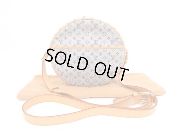 Photo1: LOUIS VUITTON Monogram Mini Canvas Blue Cross-body Bag Jeanne GM #4362