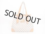 Photo: LOUIS VUITTON Azur Leather White Tote Bag Purse Hampstead MM #4366