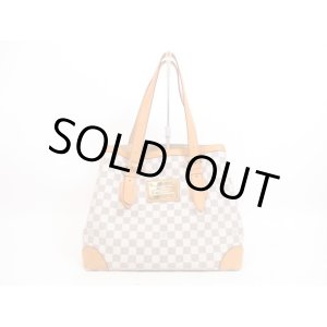 Photo: LOUIS VUITTON Azur Leather White Tote Bag Purse Hampstead MM #4366