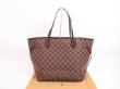 Photo1: LOUIS VUITTON Damier Leather Brown Tote&Shoppers Neverfull MM #4368