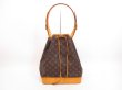 Photo1: LOUIS VUITTON Monogram Leather Brown Shoulder Bag Purse Noe #4369