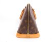 Photo3: LOUIS VUITTON Monogram Leather Brown Hand Bag Purse Alma #4371