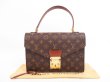 Photo1: LOUIS VUITTON Monogram Leather Brown Hand Bag Purse Concorde #4373