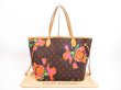 Photo1: LOUIS VUITTON Leather Limited Tote&Shoppers Bag Neverfull MM Rose #4379