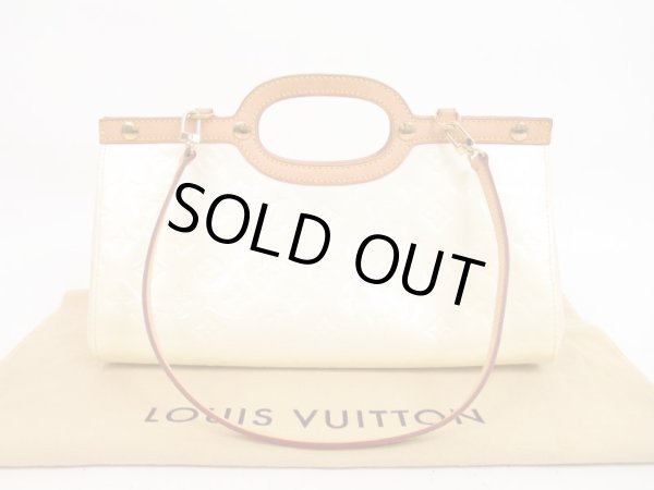 Photo1: LOUIS VUITTON Vernis Patent Leather Ivory Hand Bag Roxbury Drive 2Way #4380